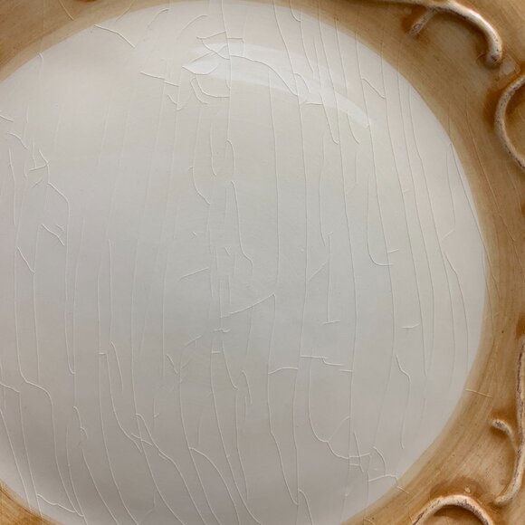 Set of 2  Pier1 Gemma Baroque Hand-painted Earthenware Salad Plates 9" - Picture 6 of 8